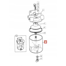 JCB 3CX kuro separatoriaus stiklas