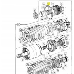 JCB 3cx 4cx pavarų dėžės adatinis guolis