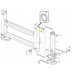 Ekskavatorinio krautuvo Volvo BL71 pavaros kaištis