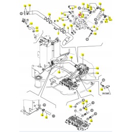 Yanmar alkūnės hidraulinė sistema vio33 vio38