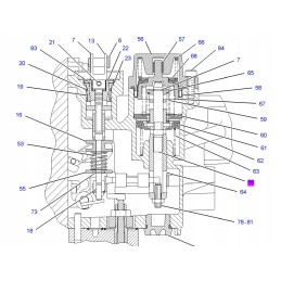 Cat variklio purkštuko reguliatoriaus kaištis