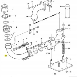 Volvo savivarčio išmetimo žarna