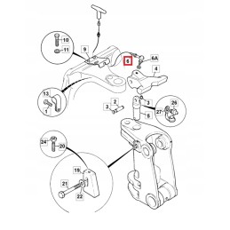 Jcb 3cx rankos užrakto kabelis 910 60106 oem