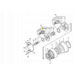 Volvo ekskavatoriaus galutinės pavaros krumpliaratis