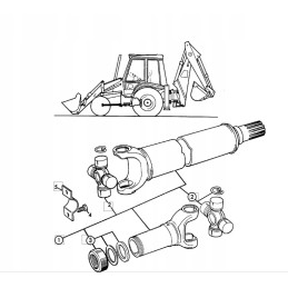 Priekinis varomasis velenas jcb 3cx 4cx 914 60181 l560