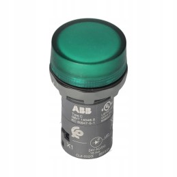 Žalia LED 22mm 24v plokščia valdymo lempa