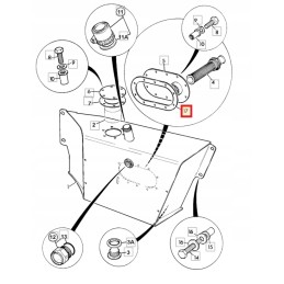 JCB 3CX hidraulinio filtro dangčio tarpiklis