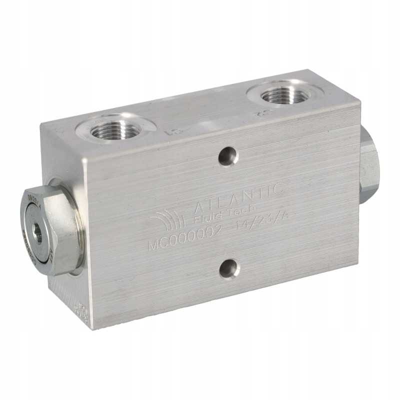 Atlanto dvigubas atbulinis vožtuvas be reguliavimo 3 8 bsp 30 lm 350 bar 1 bar