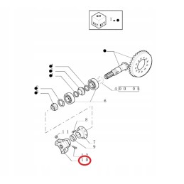 Priekinio veleno flanšas komatsu wb91r 2 wb93r 2 wb97r 2