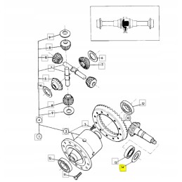jcb 3cx 4cx diferencialinių poveržlių rinkinys