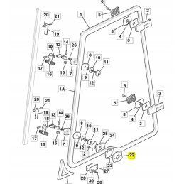 Langų spynos poveržlė cva jcb ekskavatorius krautuvas
