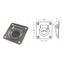 Krovinio tvirtinimo laikiklis, grindų laikiklis, 4 vnt