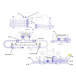 Originali kačių ekskavatorinio krautuvo hidraulinė žarna