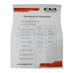 Hidraulinis siurblys išbandytas su cva sertifikatu