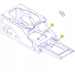 Įvorė kačių buldozerio rėme
