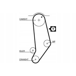 5245 vartų paskirstymo diržas 142z audi 2 2 2 3 89