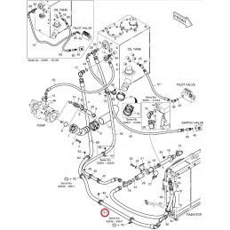 Alyvos aušintuvo žarna doosan dx80r ds2054433