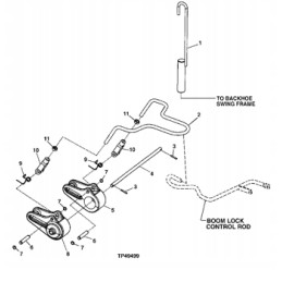 Yoke t121474 john deere 310e 410e 450g 315sk