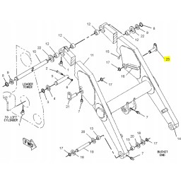 Tailstock kaištis cat ekskavatorius-krautuvas 428b