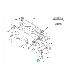 Cat krautuvo kaušo tvirtinimo kaištis