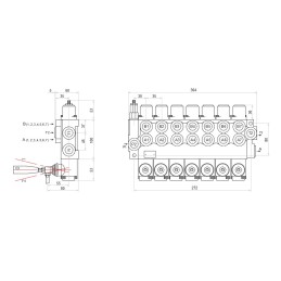 Hidraulinis skirstytuvas 7s 40l 7xa1 badestnost