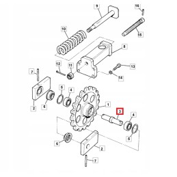 Tuščiosios eigos velenas jcb 8014 8018 231 60303