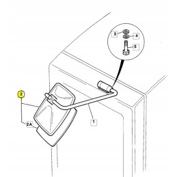 Išorinis veidrodėlis jcb ekskavatorinis krautuvas 3cx 4cx