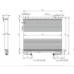 Vamzdinis oro kondicionieriaus aušintuvas, atstumas tarp pelekų 4 mm