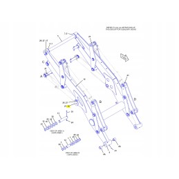 Kačių ekskavatoriaus krautuvo priekinės rankos kaištis