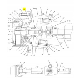 Priekinės stebulės sandariklis cat 428c 1306879