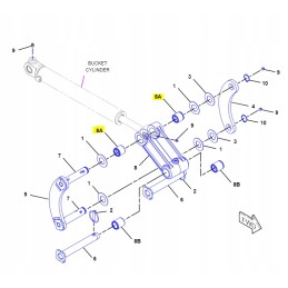 Kaušo cilindro įvorė 2309108 cat 302 5c 302 5