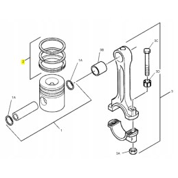 Cat 428 th83 stūmoklių žiedai