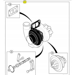 JCB ekskavatoriaus-krautuvo turbokompresorius
