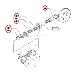 Atakos volas su ratų tilteliais kubota w23car 65472 oem
