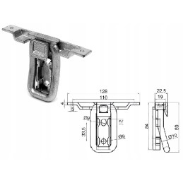 Labai tvirtas grindų laikiklis rėmui, 2000 kg