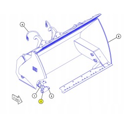 Kaušo įvorė ekskavatoriaus krautuvui Cat