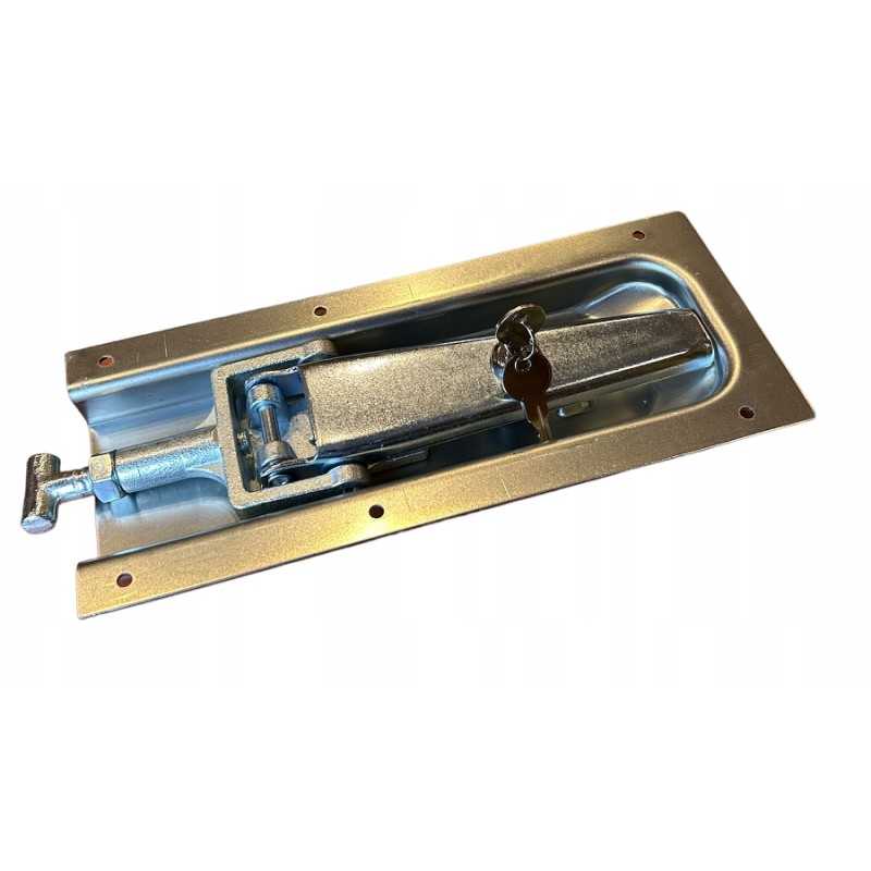 Aliumininė šoninė spyna, įstrižainė, su raktu