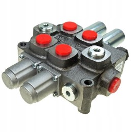 2 sekcijų hidraulinis skirstytuvas su glaistais