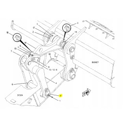 Cat Excavator kaušo jungties 50x370 kaištis