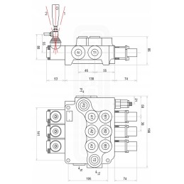 Skirstytuvas hydr 3s 80l 3x3047 l 2 5m badestnost