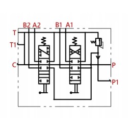 Hidraulinis skirstytuvas 2 sek. 40 l sek vienam stūmokliui