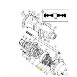 Palydovinė rato stebulė JCB ekskavatorius-krautuvas