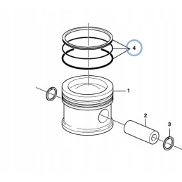 Stūmoklio žiedų rinkinys Volvo ekskavatoriaus krautuvui