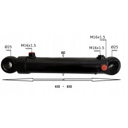 Universalus hidraulinis cilindras c 50 mtz