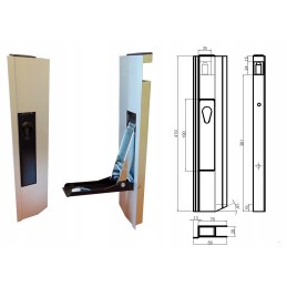Vertikali aliuminio šoninė spyna h400 pl