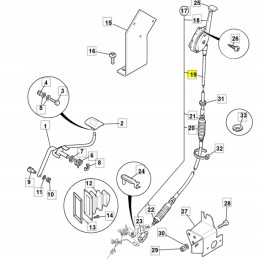 Rankinio droselio trosas JCB Kop Lad 910 60178