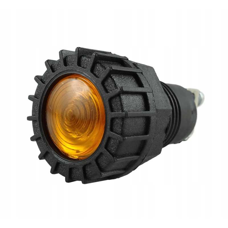 Oranžinė indikacinė lemputė 12 24v universalus, 2 kubeliai