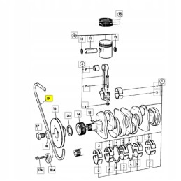 JCB ekskavatorinio krautuvo diržų komplektas