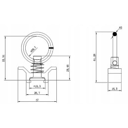 Krovinio laikiklis, avialinijos skersinis kablys 500 kg