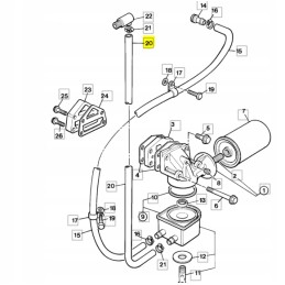 Alyvos aušintuvo žarna jcb 3cx 4cx